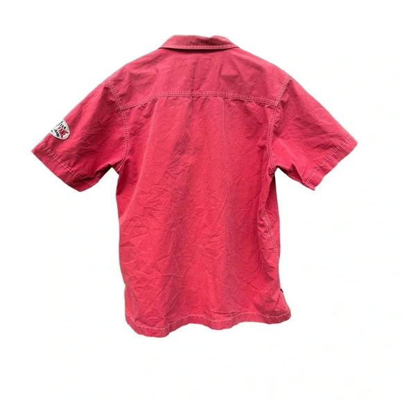 Nautica vintage men's large button down red shirt with patch on arm - Picture 2 of 4